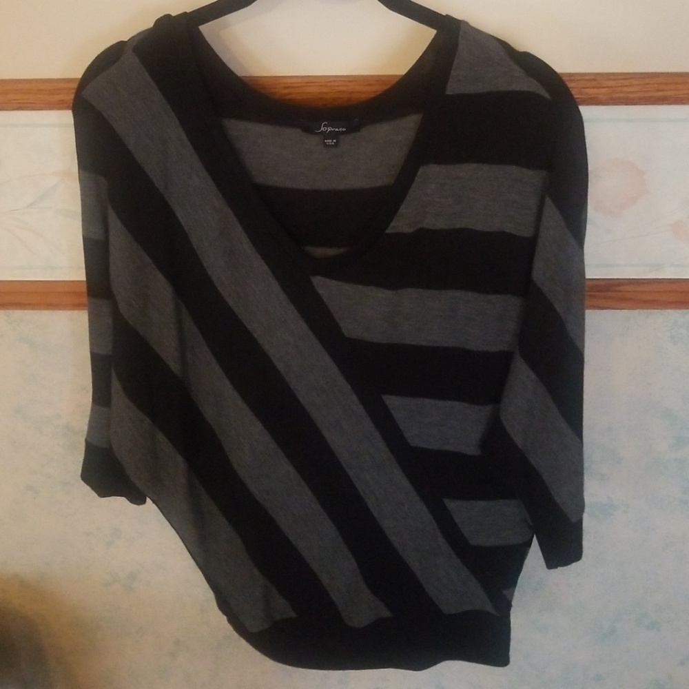 Grey/Black lightweight sweater
